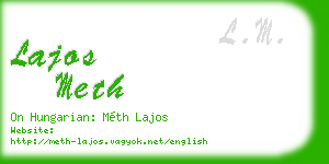 lajos meth business card